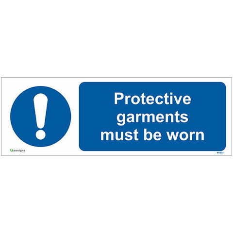 Protective Garments Must Be Worn Sign - Safety Signs & Stickers | Borehamwood Signs