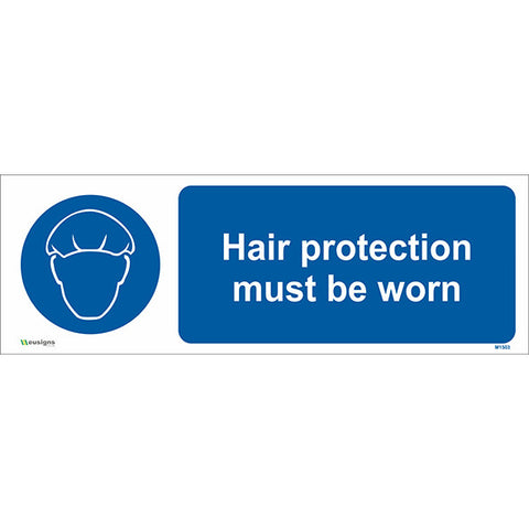 Hair Protection Must be Worn Sign - Safety Signs & Stickers | Borehamwood Signs