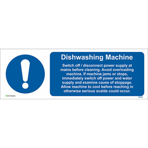 Dishwashing Machine Sign - Safety Signs & Stickers | Borehamwood Signs