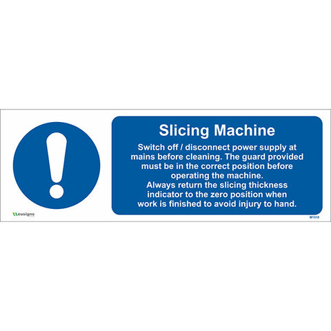 Slicing Machine Sign - Safety Signs & Stickers | Borehamwood Signs