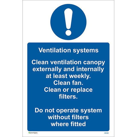 Ventilation Systems Sign - Safety Signs & Stickers | Borehamwood Signs