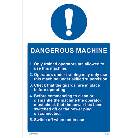 Dangerous Machine Sign - Safety Signs & Stickers | Borehamwood Signs
