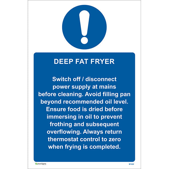 Fryer Signs Deep Fat Fryer Sign/Large Sign - Safety Signs & Stickers | Borehamwood ...