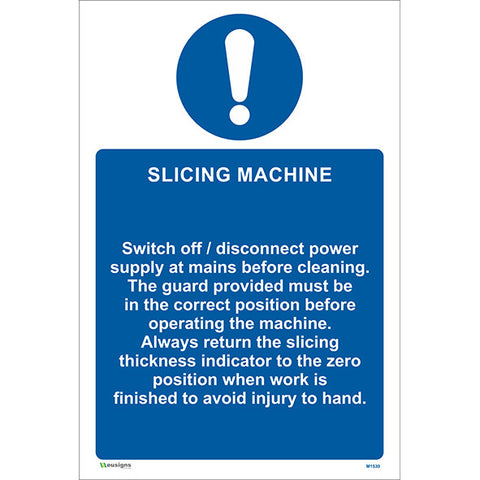 Slicing Machine/Large Sign - Safety Signs & Stickers | Borehamwood Signs