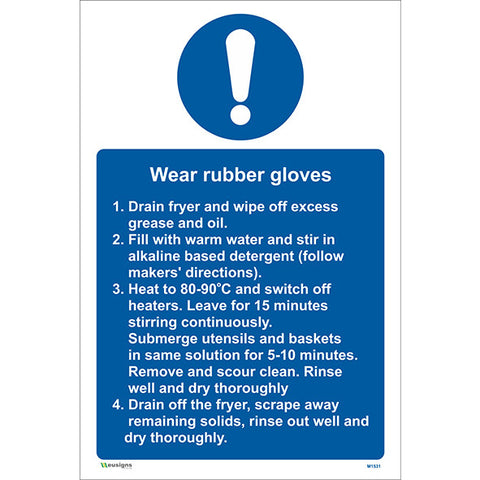 Wear Rubber Gloves Sign - Safety Signs & Stickers | Borehamwood Signs