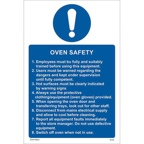 Oven Safety Sign - Safety Signs & Stickers | Borehamwood Signs