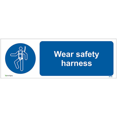 Wear Safety Harness Sign - Safety Signs & Stickers | Borehamwood Signs