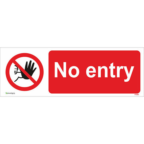 No Entry Sign - Safety Signs & Stickers | Borehamwood Signs