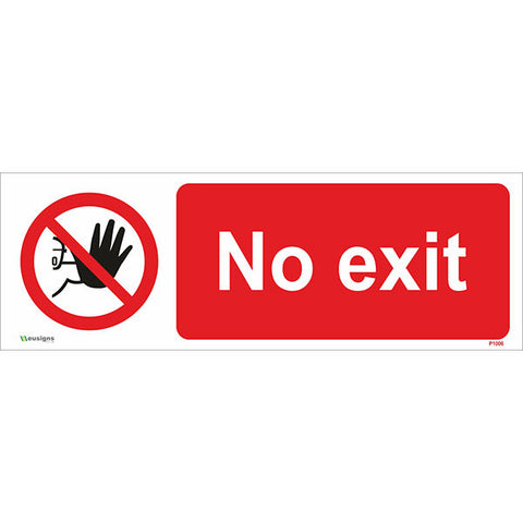 No Exit Sign - Safety Signs & Stickers | Borehamwood Signs