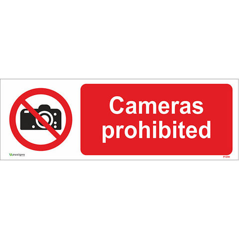 Cameras Prohibited Sign - Safety Signs & Stickers | Borehamwood Signs