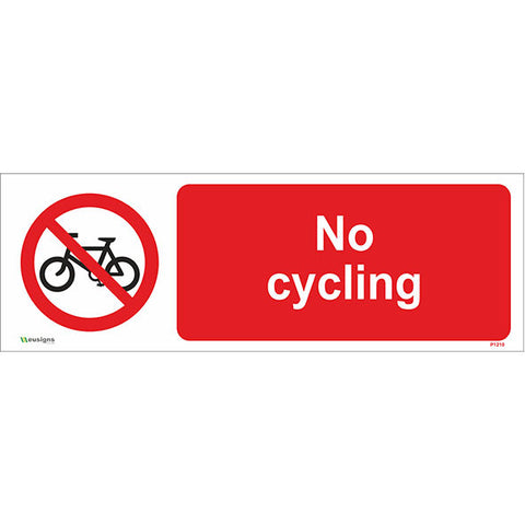 No Cycling Sign - Safety Signs & Stickers | Borehamwood Signs