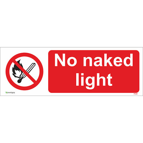 No Naked Light Sign - Safety Signs & Stickers | Borehamwood Signs