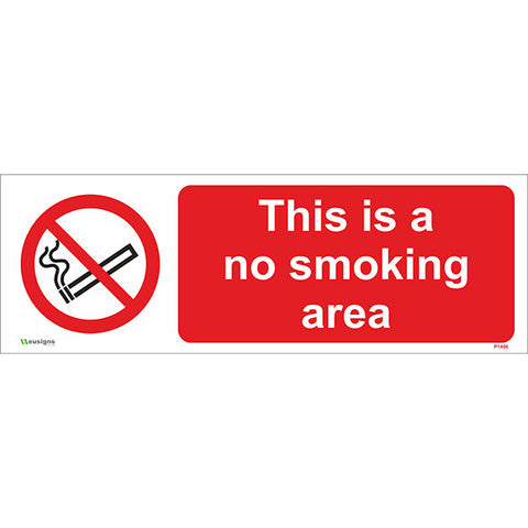 This Is A No Smoking Area Sign - Safety Signs & Stickers | Borehamwood Signs