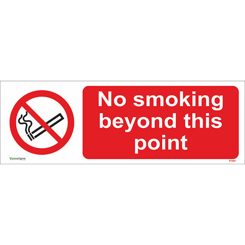 No Smoking Beyond This Point Sign - Safety Signs & Stickers | Borehamwood Signs