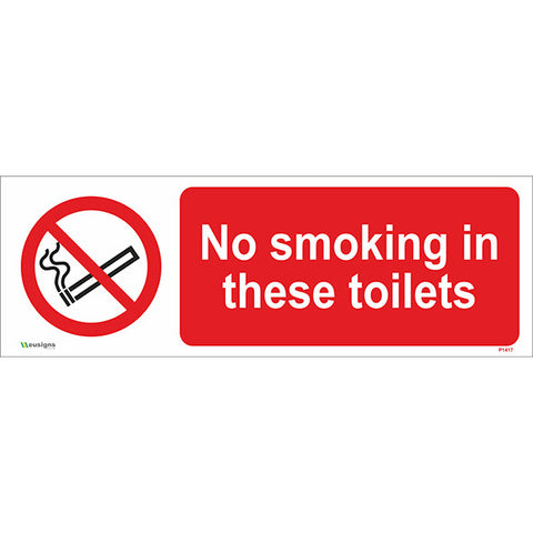 No Smoking In These Toilets Sign - Safety Signs & Stickers | Borehamwood Signs