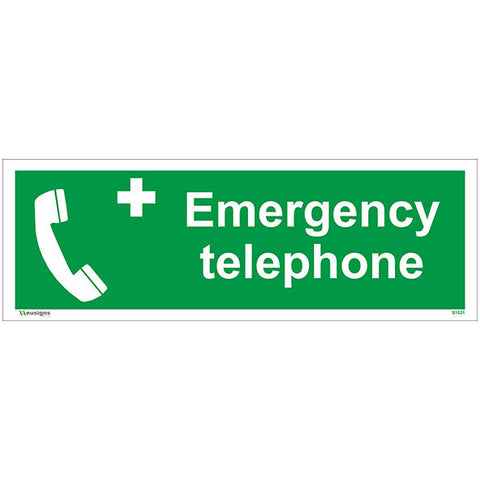 Emergency Telephone Sign - Safety Signs & Stickers | Borehamwood Signs