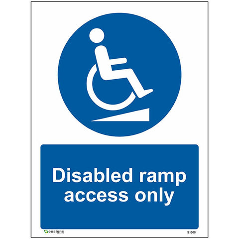 Disabled Ramp Access Only Sign - Safety Signs & Stickers | Borehamwood Signs