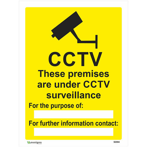 These Premises Are Under CCTV Surveillance Sign - Safety Signs & Stickers | Borehamwood Signs